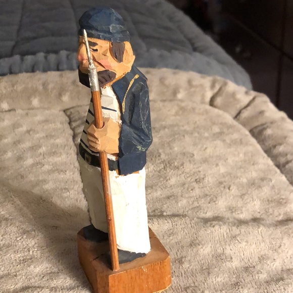 Vintage Sailor Hand Carved/Painted Wood Carving Excellent Condition - Picture 2 of 11
